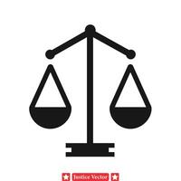 The Emblem of Justice  Polished Vector Set of Scale Silhouettes