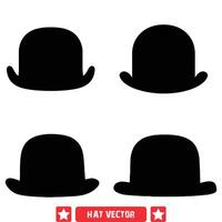 Fashionable Hat Vector Silhouettes  Explore a Range of Trendy Headgear Designs for Your Creative Needs