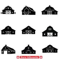 Countryside Essence Diverse Barn Vector Pack for Rural Atmospheres