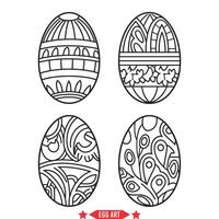 AI generated Elegant Egg Art Silhouettes  A Delicate Collection of Versatile Shapes for Creative Designs vector