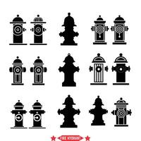 AI generated City Infrastructure  Diverse Fire Hydrant Vector Set for Municipal Illustrations and Urban Planning Projects