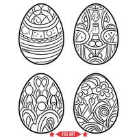 AI generated Whimsical Egg Artistry  Explore the World of Design with Unique Silhouette Elements vector