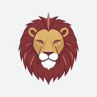 Lion head Vector Art illustration Logo Design Template