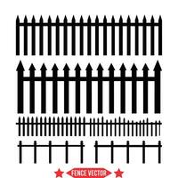 AI generated Contemporary Fence Collection  Sleek and Stylish Silhouettes vector