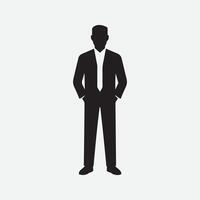 businessman person suit male silhouette vector art