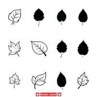 AI generated Golden Fall Leaf Silhouettes vector