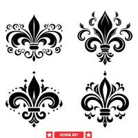 Bohemian Henna Tattoo Vector Assortment  Free spirited Designs for Creative Ventures