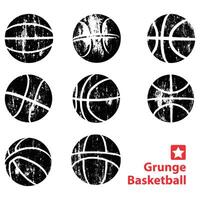 Distressed Basketball Players Vector Set  Street Style Athletic Illustrations
