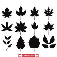 Leafy Embrace  Captivating Vector Silhouettes of Nature