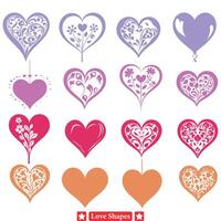 Divine Romance Silhouettes  Heavenly Love Shapes Vector Collection for Divine Themes
