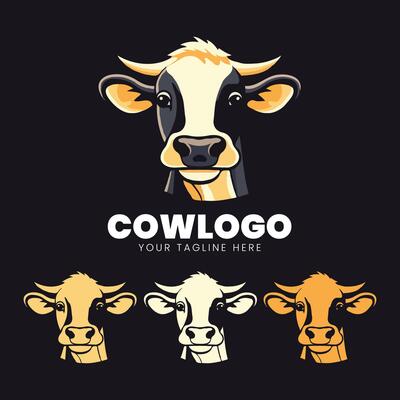 Cow Face Logo Vector Art, Icons, and Graphics for Free Download
