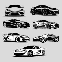 Sport cars logo, set of sport car vector logo