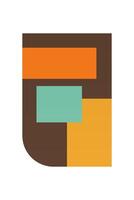 Flat abstract geometric shape art background vector