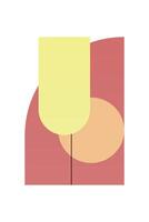 Flat abstract geometric shape art background vector