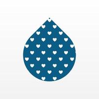 Flat water drop illustration background vector