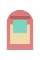 Flat abstract geometric shape art background vector