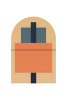 Flat abstract geometric shape art background vector