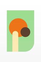 Flat abstract geometric shape art background vector