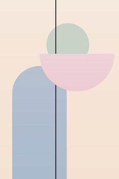 Flat abstract geometric shape art background vector