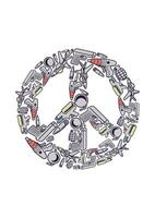 Peace sign art vector