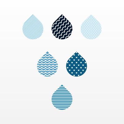Flat water drop illustration background