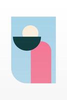 Flat abstract geometric shape art background vector