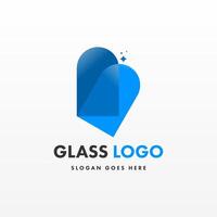 creativo diseño vaso logo modelo vector