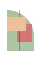 Flat abstract geometric shape art background vector
