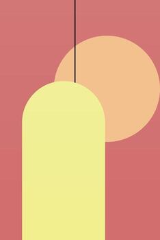 Flat abstract geometric shape art background vector