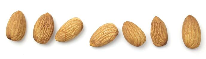 Almonds on white photo