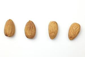 Almonds on white photo