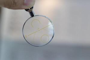 Glasses lens for eye exam photo