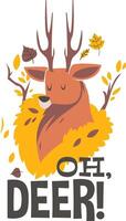 oh deer vector illustration