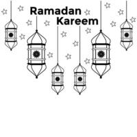 Vintage Latern Ramadan Kareem Background design template idea vector