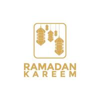 Vintage Latern Ramadan Kareem Logo design template idea vector