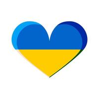 State flag of Ukraine in the shape of a heart. Support and Peace to Ukraine. Vector. vector