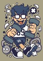 Hipster Fitness art vector