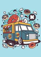 Donut Van art vector