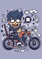 Chopper Hipster art vector