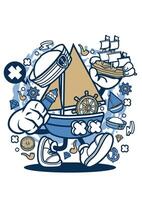 Little Sailor art vector