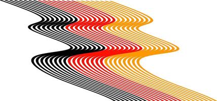 wave like pattern made up of three colors red, yellow, and black. vector