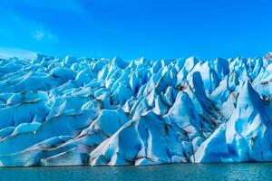 Pattern form by the ice of Glacier Grey at Torres del Paine National Park in Chile photo