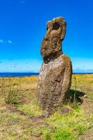 moai en el rapa nui nacional parque en Pascua de Resurrección isla en Chile foto