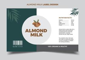 Almond nut Label Design Almond nut banner design vector