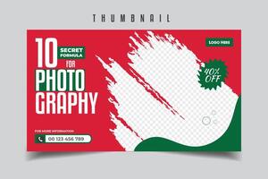 Thumbnail Design For photography vector