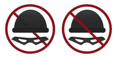 crime ban prohibit icon. Not allowed mafia. vector