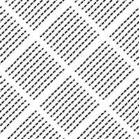 Linear small dash pattern. Black seamless square minimal vector background. Abstract simple scandinavian texture design. Repeat brush stroke diagonal line. Endless squiggle noise decor illustration.