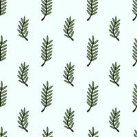 Rosemary twigs Herbs seamless pattern. Kitchen endless background. Food repeat backdrop. Vector flat illustration.
