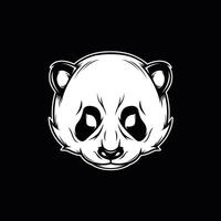 Panda head illustration vector