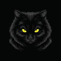 Cat cool face illustration vector